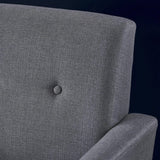 Mid Century Modern Button Tufted Upholstered Fabric Club Chair - NH442303
