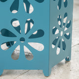 14 Inch Iron Floral Side Table - NH091303