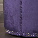 Studded New Velvet Ottoman - NH502203