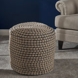 Handcrafted Modern Water-Resistant Fabric Ottoman Pouf - NH807103