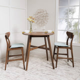Dark Fabric/ Wood Finish Counter Height Dining Set - NH559892