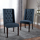 Tufted Fabric High Back Dining Chairs (Set of 2) - NH934203