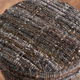 Handcrafted Boho Fabric Round Ottoman Stool - NH246992