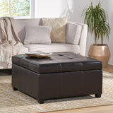 Leather Storage Ottoman Coffee Table - NH928332
