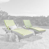 Outdoor Water-Resistant Fabric Chaise Lounge Cushions (Set of 2) - NH424612