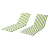 Outdoor Water-Resistant Fabric Chaise Lounge Cushions (Set of 2) - NH424612