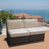 Outdoor Wicker Sectional Sofa Seat w/ Cushions (set of 2) - NH340103