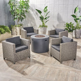 4-Seater Outdoor Fire Pit Chat Set - NH492503
