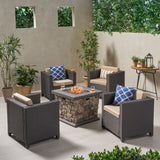 4-Seater Outdoor Fire Pit Chat Set - NH529903