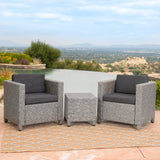 2-Seater Outdoor Chat Set with Side Table - NH686003
