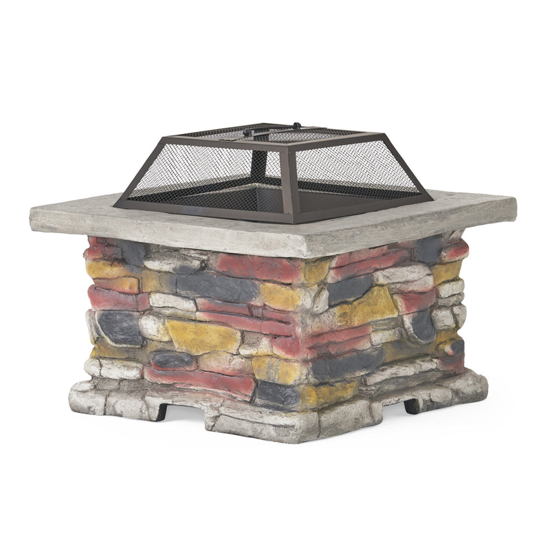 Square Natural Stone Finish Fire Pit - NH376732