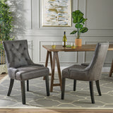 Traditional Microfiber Dining Chairs (Set of 2) - NH948403