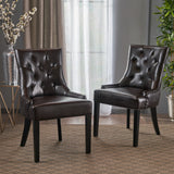 Hourglass Leather Dining Chairs (Set of 4) - NH187213