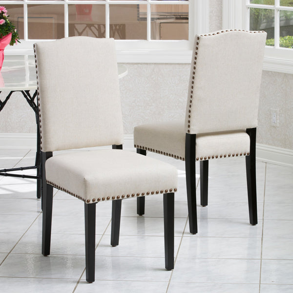 Beige Fabric Dining Chair (Set of 2) - NH566832