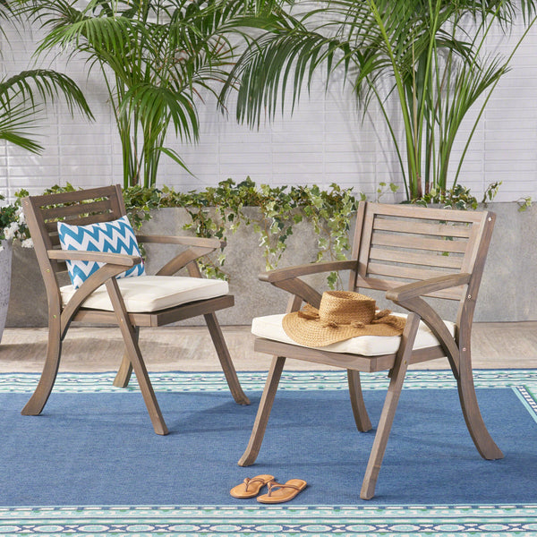 Outdoor Acacia Wood Dining Chair - NH567503