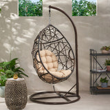 Indoor/Outdoor Wicker Hanging Egg / Teardrop Chair (Stand Not Included) - NH295213