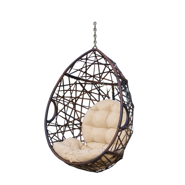 Indoor/Outdoor Wicker Hanging Egg / Teardrop Chair (Stand Not Included) - NH295213