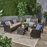 Outdoor 7 Seater Wicker Chat Set - NH244503