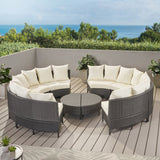 10Pc Outdoor Wicker Sofa Set w/ Cushions - NH247992
