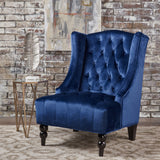 Winged High-Back Tufted New Velvet Club Chair - NH052103
