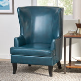 Leather High Back Wingback Armchair - NH114592