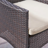 Outdoor 3 Piece Wood  and Wicker Bistro Set - NH972503