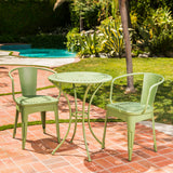 Outdoor 3 Piece Paint Finished Iron Bistro Set - NH382103
