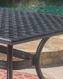 Black Sand Cast Aluminum Rectangle Table - NH215692