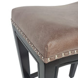Contemporary Studded Fabric Counter Stool (Set of 2) - NH839013