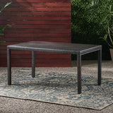 Outdoor Multibrown Wicker Rectangular Dining Table - NH872003