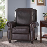 Brown Leather Cigar Recliner - NH216692