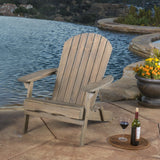 Outdoor Reclining Wood Adirondack Chair with Footrestst - NH256692