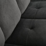 3-piece Charcoal Fabric Sectional Sofa Set - NH413692