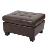 Brown PU Leather Sectional Set - NH313692