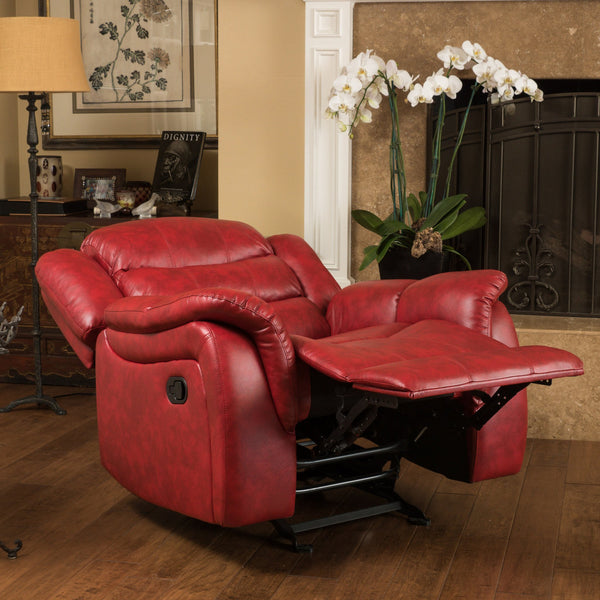 Contemporary Red Glider Recliner Chair - NH054692