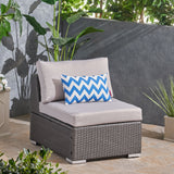 Outdoor Wicker Sectional Sofa Seat w/ Cushions - NH040103