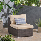 Outdoor Wicker Sectional Sofa Seat w/ Cushions - NH040103
