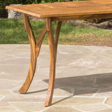 Teak Finish Acacia Wood Rectangular Dining Table - NH491892