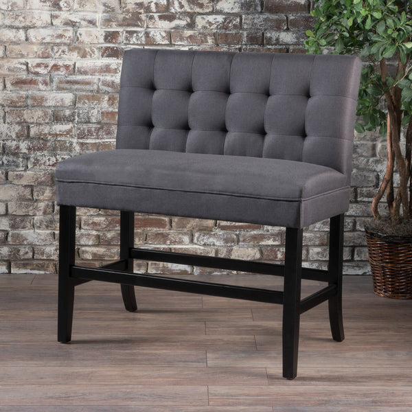 Tufted Back Fabric 26-Inch Barstool Bench - NH769992