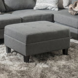 Square Tufted Fabric Ottoman - NH511003