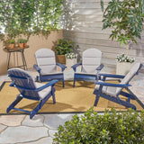 Outdoor Acacia Wood Folding Adirondack Chairs with Cushions - NH136403