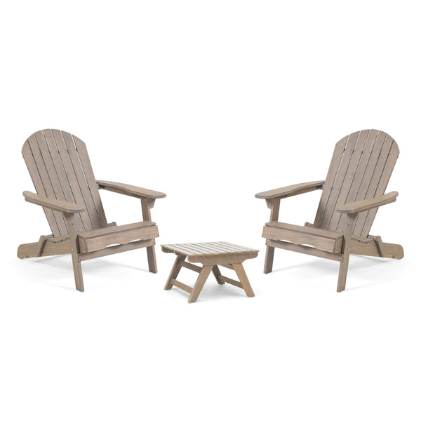 Outdoor Acacia Wood 2 Seater Chat Set with Side Table - NH961213