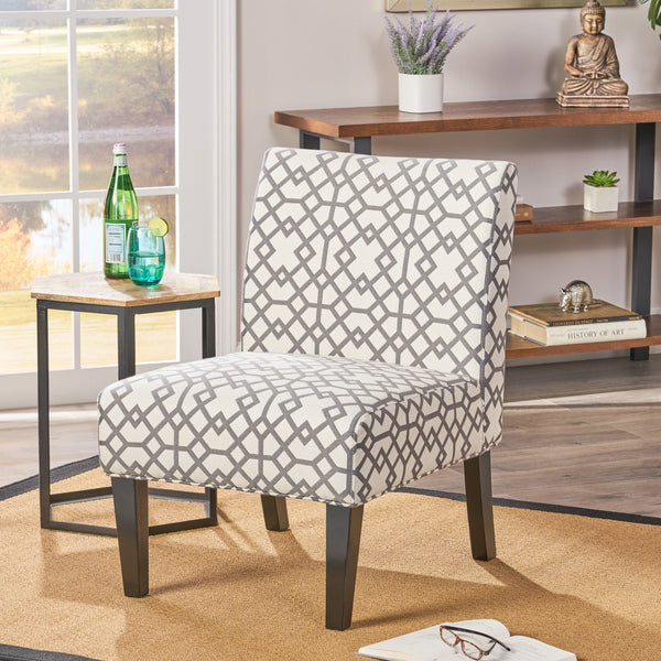 Contemporary Fabric Slipper Accent Chair - NH457992