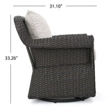 Outdoor Wicker Swivel Rocking Chair w/Water Resistant Cushions - NH442003