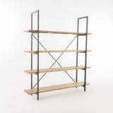 Industrial 4 Shelf Firwood Bookcase - NH354892