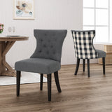 Traditional Two Toned Fabric Dining Chair (set of 2) - NH376503