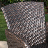 28-Inch Contemporary Outdoor Multibrown Wicker Barstool - NH998892