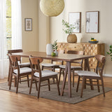 Mid-Century Modern 7 Piece Dining Set with A-Frame Table - NH992313