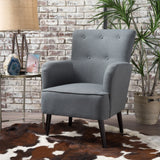 Mid-Century Modern Button-Tufted High-Back Upholstered Accent Chair - NH805992