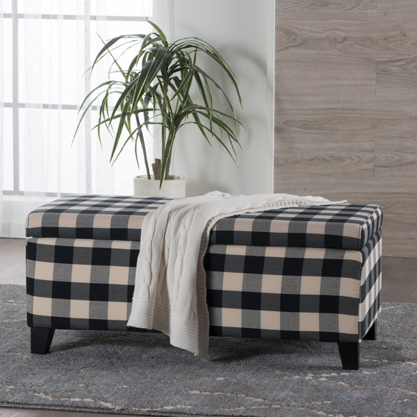 Rectangle Fabric Storage Ottoman Bench - NH304992